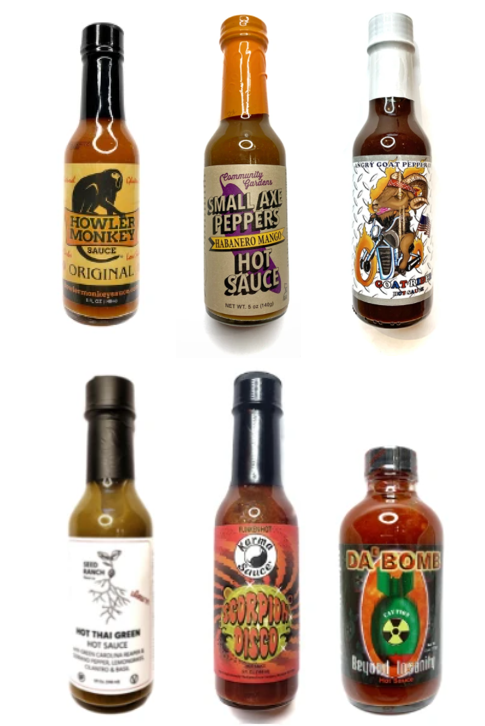 6 sauces Hot Ones
