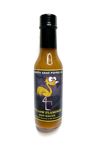 angry goat pepper co yellow flamingo hot sauce