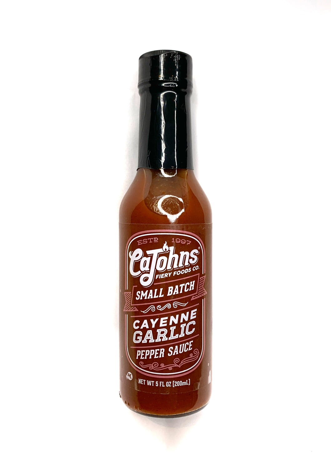 CaJohns Small Batch Cayenne Garlic Pepper Hot Sauce