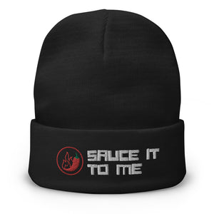 Sauce It To Me Embroidered Beanie